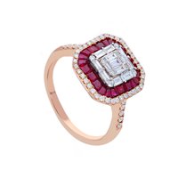 Anello Babila Milano Donna Colore in Oro rosa Rubino 1.25 Ct 270826RR - 270826RR